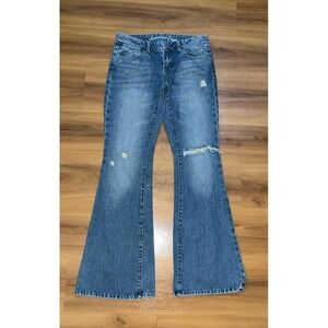 Womens‎ American Eagle Real Flare Distressed Jeans